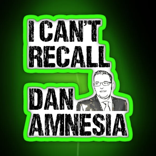 I CANT RECALL DAN AMNESIA RGB Neon Sign