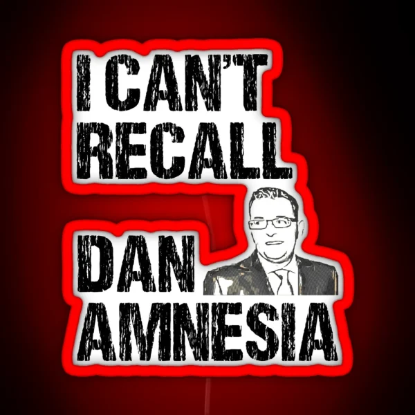 I CANT RECALL DAN AMNESIA RGB Neon Sign