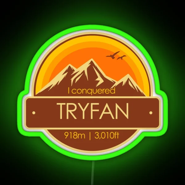 I Conquered Tryfan Hiker S Collectable RGB Neon Sign