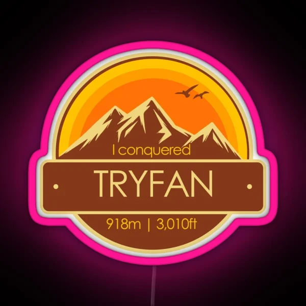 I Conquered Tryfan Hiker S Collectable RGB Neon Sign
