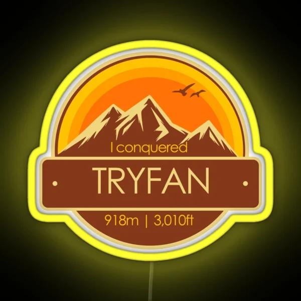 I Conquered Tryfan Hiker S Collectable RGB Neon Sign