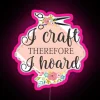 I Craft Therefore I Hoard RGB Neon Sign - Image 6