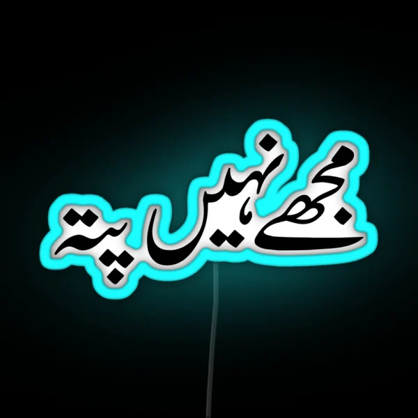 I Don T Know In Urdu RGB Neon Sign