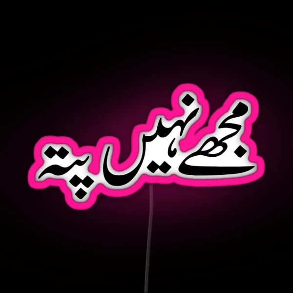 I Don T Know In Urdu RGB Neon Sign