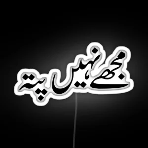 I Don T Know In Urdu RGB Neon Sign