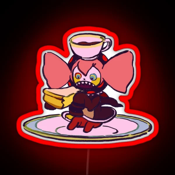 I Draw Charlotte Eating Cheesecake And Coffee RGB Neon Sign