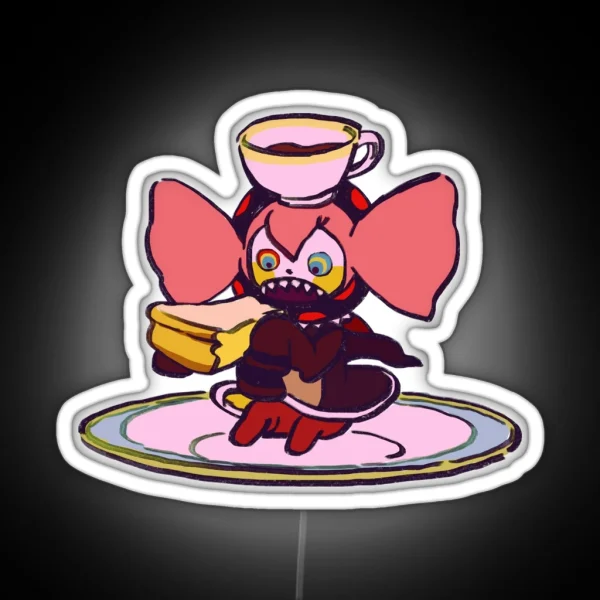 I Draw Charlotte Eating Cheesecake And Coffee RGB Neon Sign