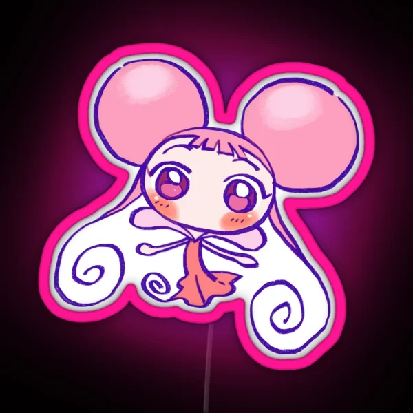 I Draw Pink Baby Fairy Dodo Ojamajo Magical RGB Neon Sign