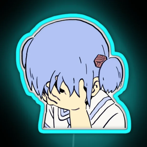 I Draw The Facepalm Mio Meme Funny Nichijou RGB Neon Sign