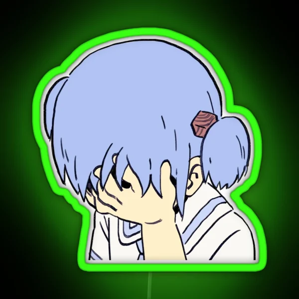 I Draw The Facepalm Mio Meme Funny Nichijou RGB Neon Sign