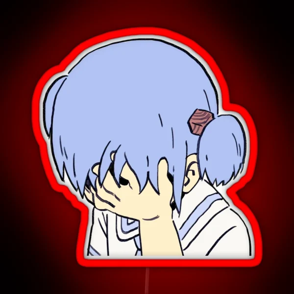 I Draw The Facepalm Mio Meme Funny Nichijou RGB Neon Sign