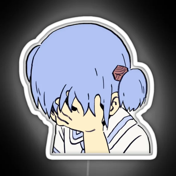 I Draw The Facepalm Mio Meme Funny Nichijou RGB Neon Sign