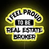 I Feel Proud To Be Real Estate Broker RGB Neon Sign - Image 5