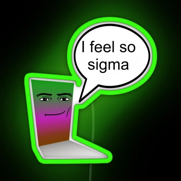 I Feel So Sigma Unpleasant Gradient Regretevator RGB Neon Sign