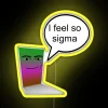 I Feel So Sigma Unpleasant Gradient Regretevator RGB Neon Sign - Image 5