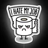 I Hate My Job Toilet Paper RGB Neon Sign - Image 5