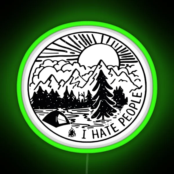 I Hate People RGB Neon Sign