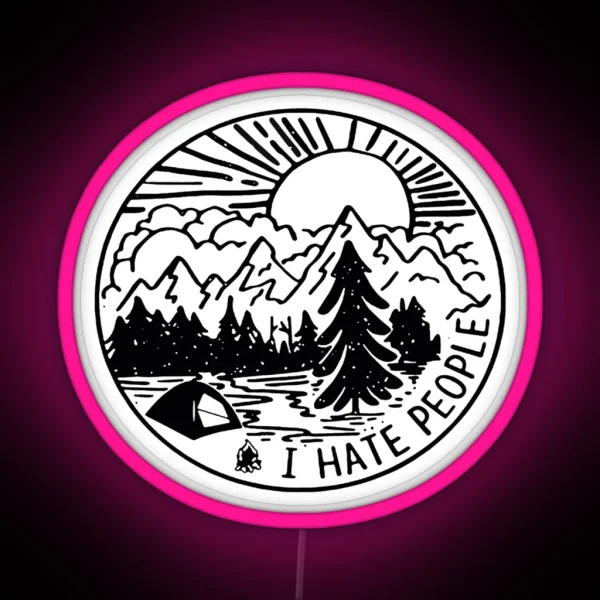 I Hate People RGB Neon Sign