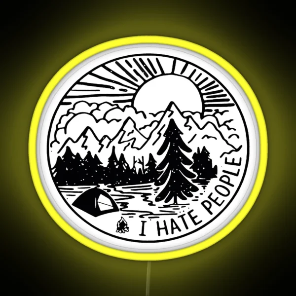I Hate People RGB Neon Sign