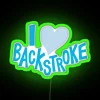 I Heart Backstroke Swimming RGB Neon Sign - Image 4