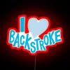 I Heart Backstroke Swimming RGB Neon Sign - Image 2