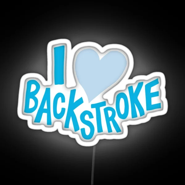 I Heart Backstroke Swimming RGB Neon Sign