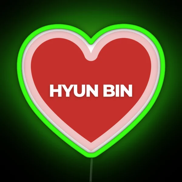 I Heart Hyun Bin RGB Neon Sign