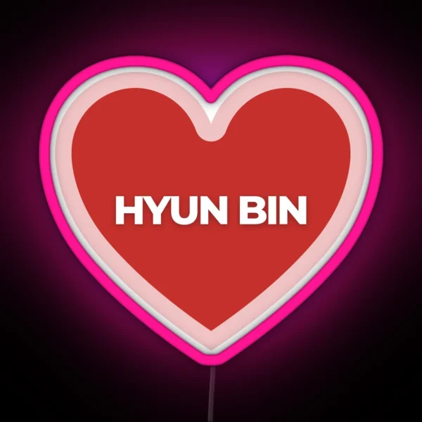 I Heart Hyun Bin RGB Neon Sign