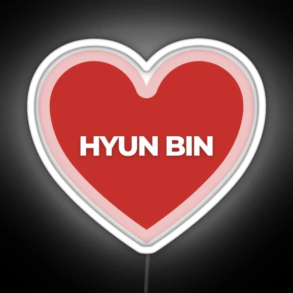 I Heart Hyun Bin RGB Neon Sign