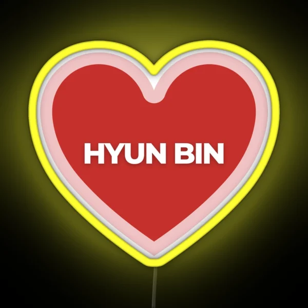 I Heart Hyun Bin RGB Neon Sign