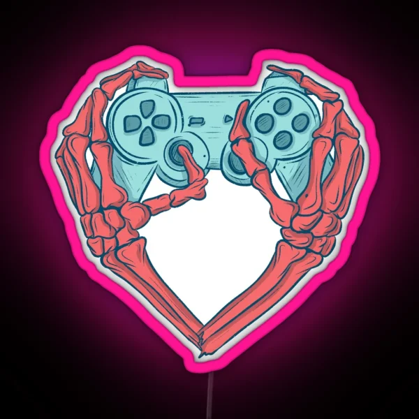 I Heart Video Games RGB Neon Sign
