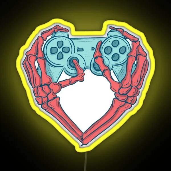 I Heart Video Games RGB Neon Sign