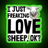 I Just Freaking Love Sheep Ok RGB Neon Sign - Image 4