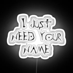 I Just Need Your Name RGB Neon Sign