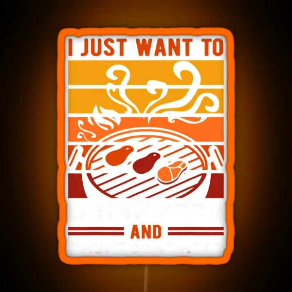I Just Want To Drink Beer Smoke RGB Neon Sign