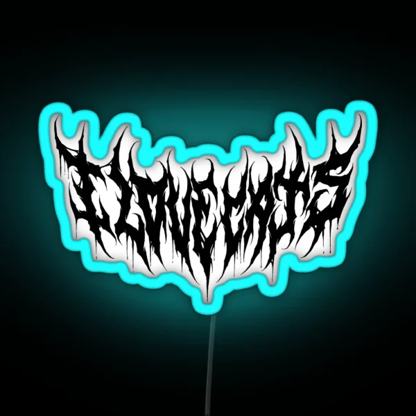 I Love Cats Hardcore Band Font RGB Neon Sign