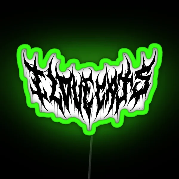 I Love Cats Hardcore Band Font RGB Neon Sign