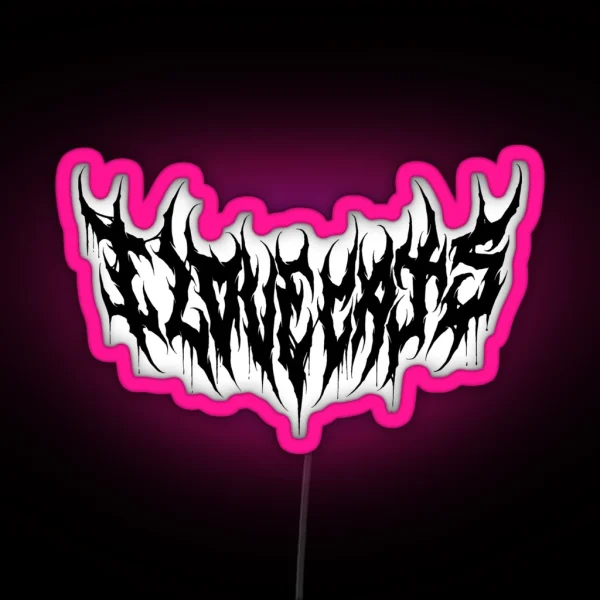 I Love Cats Hardcore Band Font RGB Neon Sign