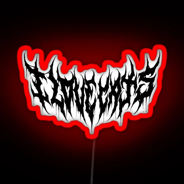 I Love Cats Hardcore Band Font RGB Neon Sign