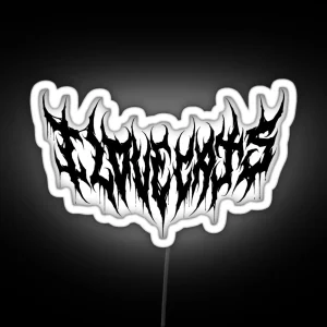 I Love Cats Hardcore Band Font RGB Neon Sign