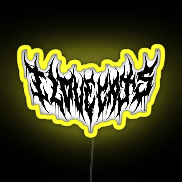 I Love Cats Hardcore Band Font RGB Neon Sign