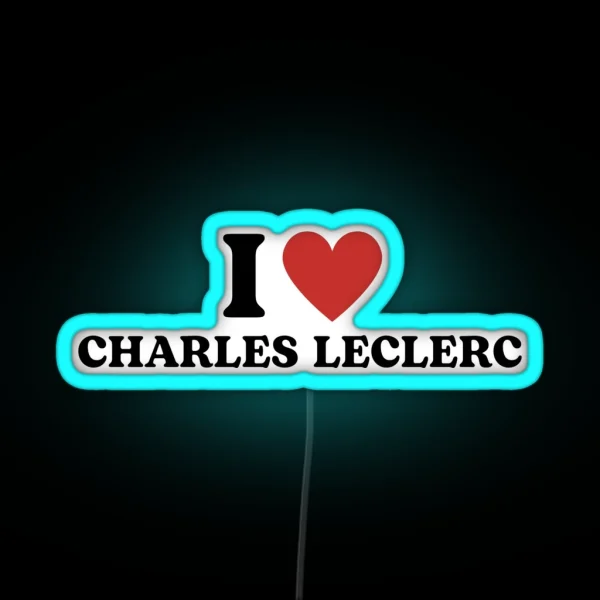 I Love Charles Leclerc RGB Neon Sign