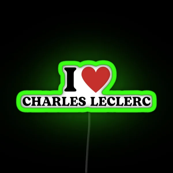I Love Charles Leclerc RGB Neon Sign