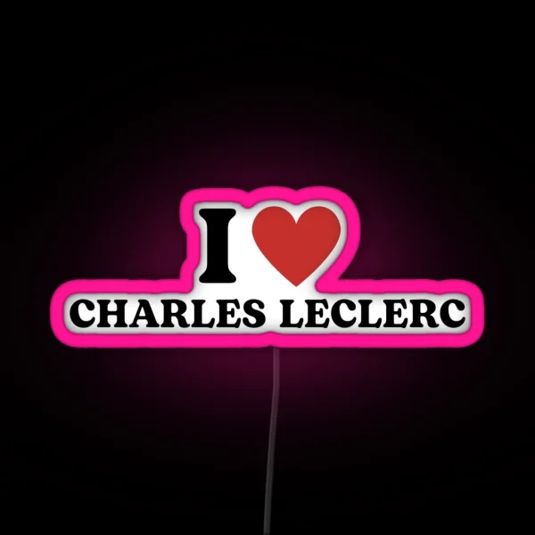 I Love Charles Leclerc RGB Neon Sign