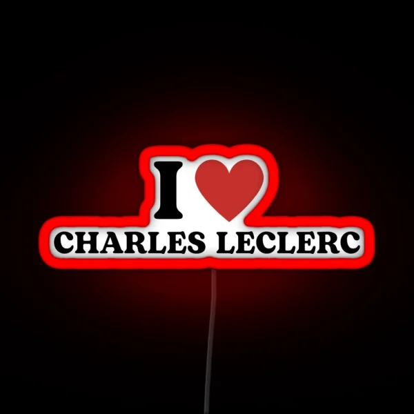 I Love Charles Leclerc RGB Neon Sign