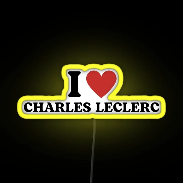 I Love Charles Leclerc RGB Neon Sign