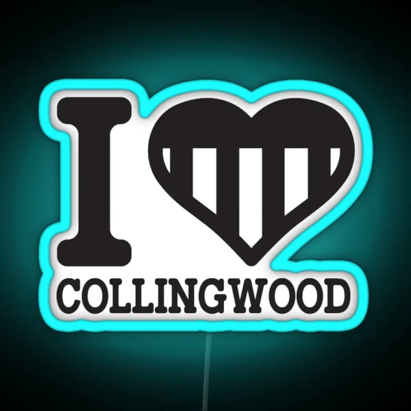 I Love Collingwood Apparels Merchandise S Leggings Skirt Mask Apron Eco Bag RGB Neon Sign