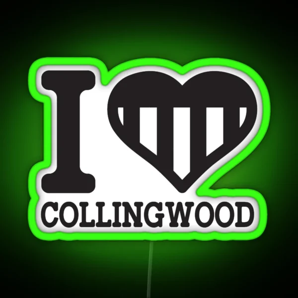 I Love Collingwood Apparels Merchandise S Leggings Skirt Mask Apron Eco Bag RGB Neon Sign