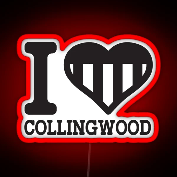 I Love Collingwood Apparels Merchandise S Leggings Skirt Mask Apron Eco Bag RGB Neon Sign