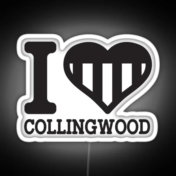 I Love Collingwood Apparels Merchandise S Leggings Skirt Mask Apron Eco Bag RGB Neon Sign